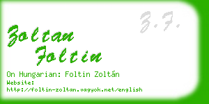 zoltan foltin business card